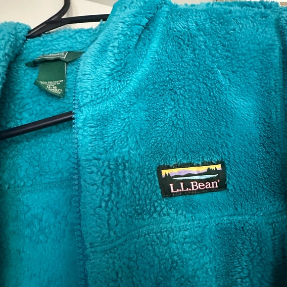 L.L. Bean Fleece Jacket-Youth Large-Teal - Picture 3 of 5